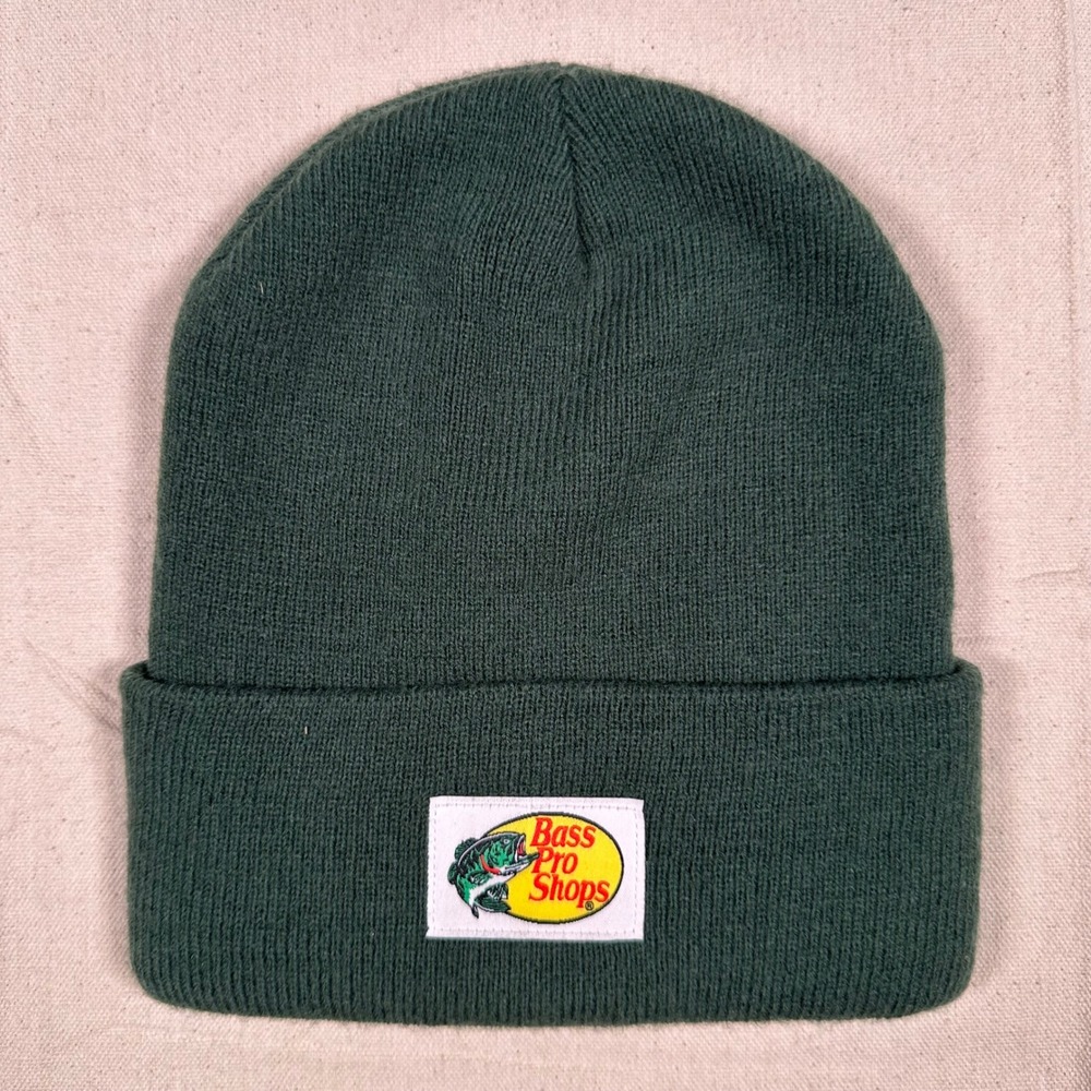 Bass Pro Shops Forest Green Knit Cuffed Beanie Hat